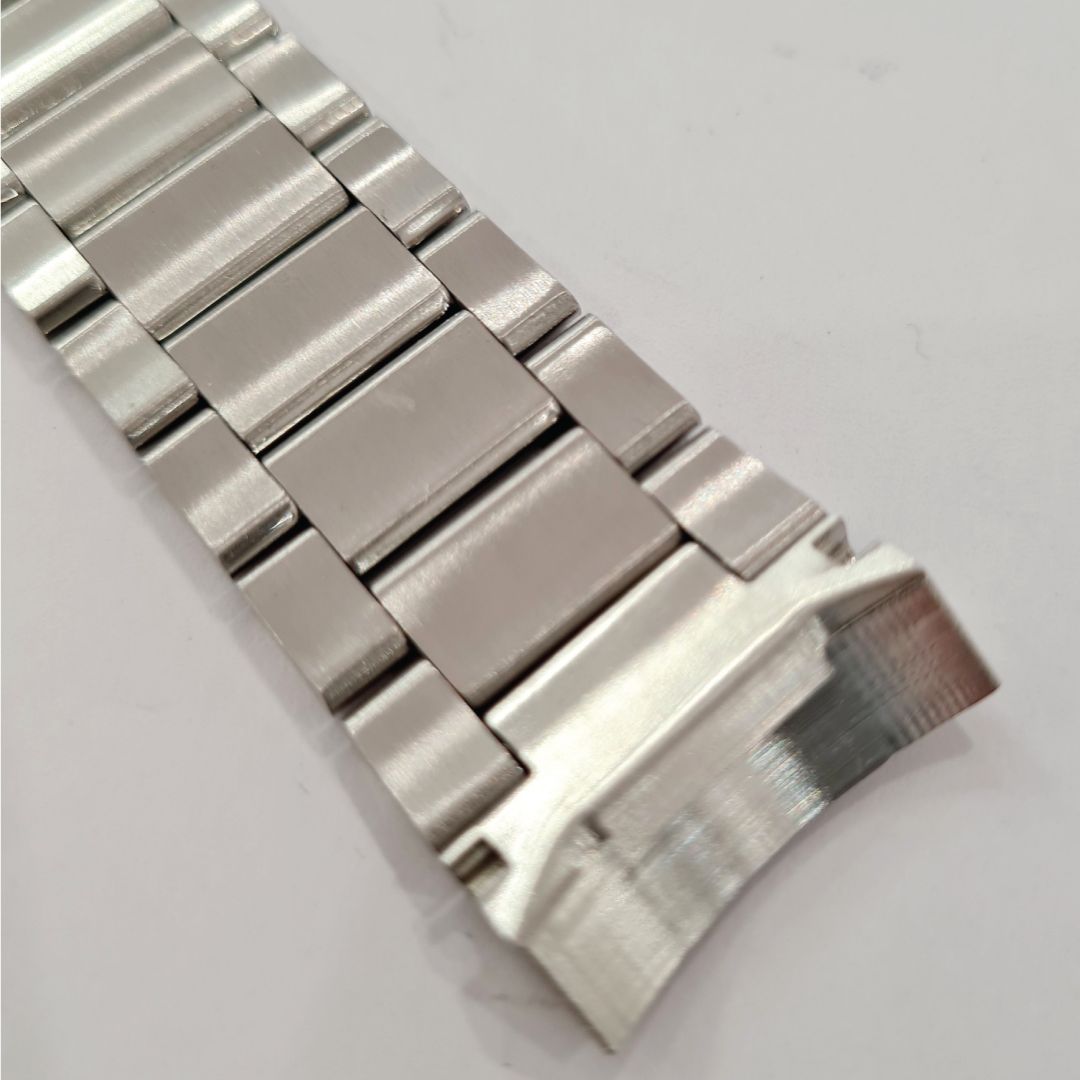 CANDOR 3-Row OYSTER Style Solid Link & End Link Satin Watch Bracelets 18mm-24mm  | eBay