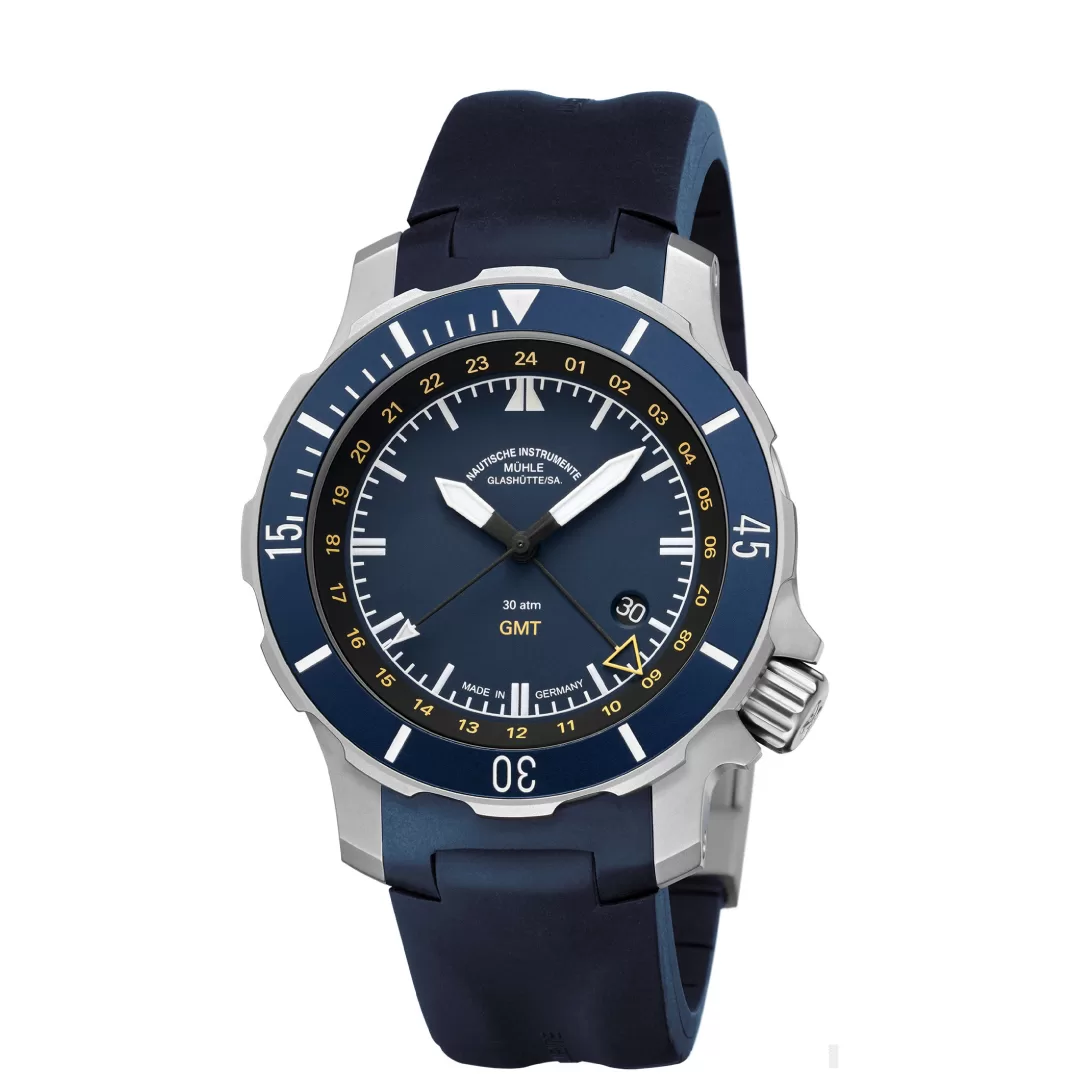M&uuml;hle-Glash&uuml;tte Seebataillon GMT Blue M1-28-62-KB-II: A Tactical Timepiece for Germany's Sea Battalion - Define Watches