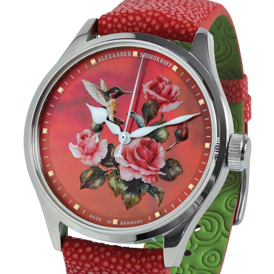 瑠璃　時代鉢　柘榴　蝙蝠 Alexander Shorokhoff Colibri 2 Red – Limited Edition Elegance
