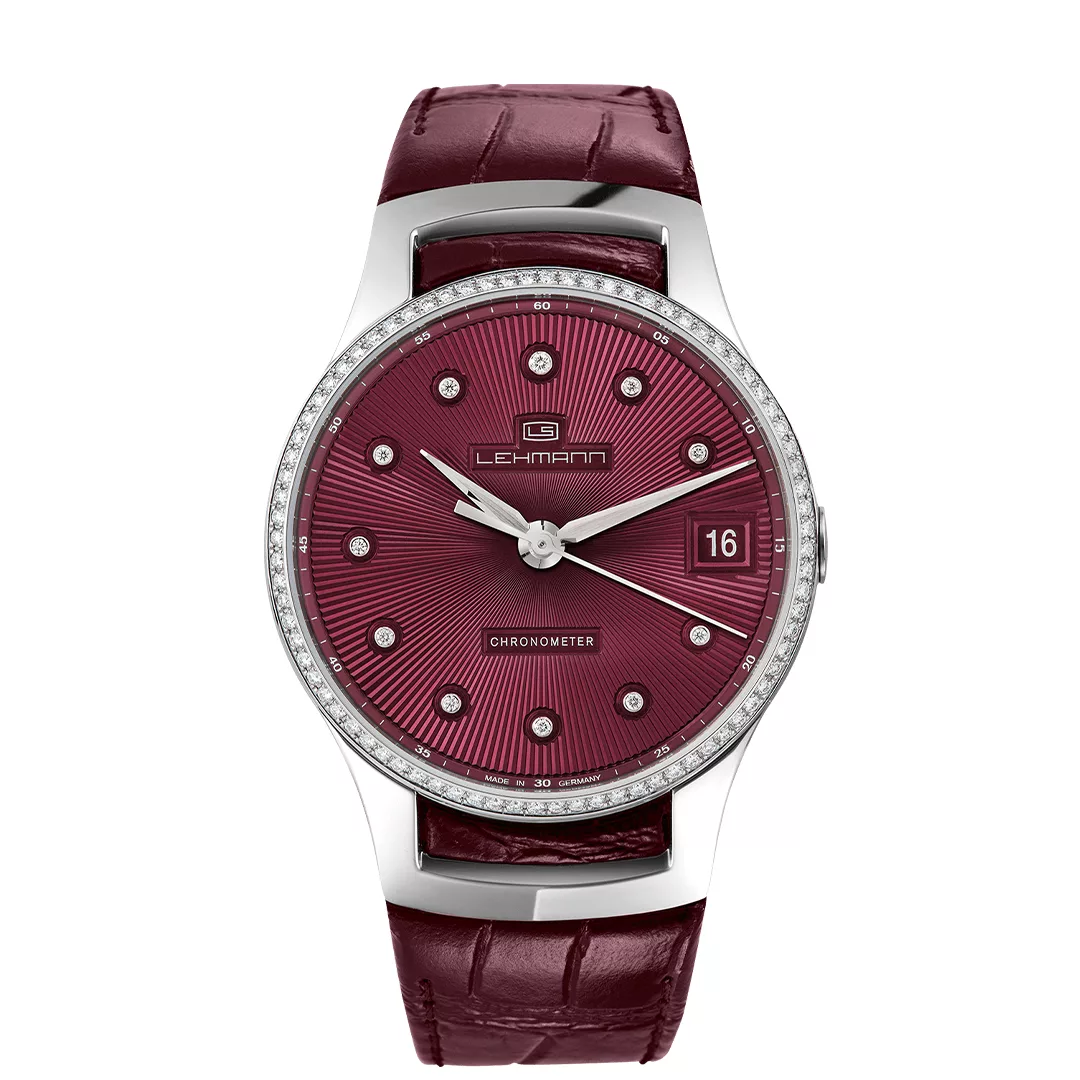 Lehmann Intemporal Diamonds Ladies Red (Diamond Bezel, 38mm)