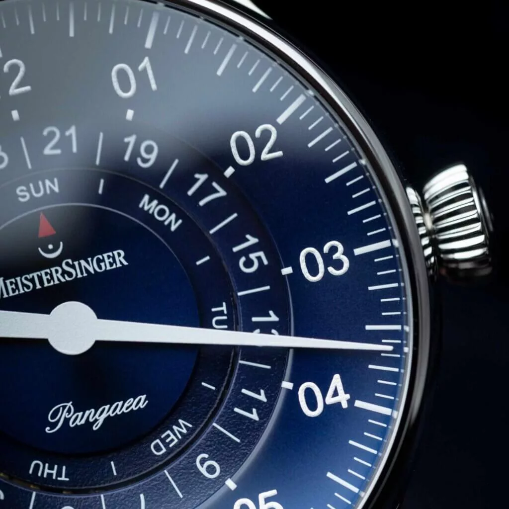 MeisterSinger Pangaea Day Date - Sunburst Blue (PDD908)