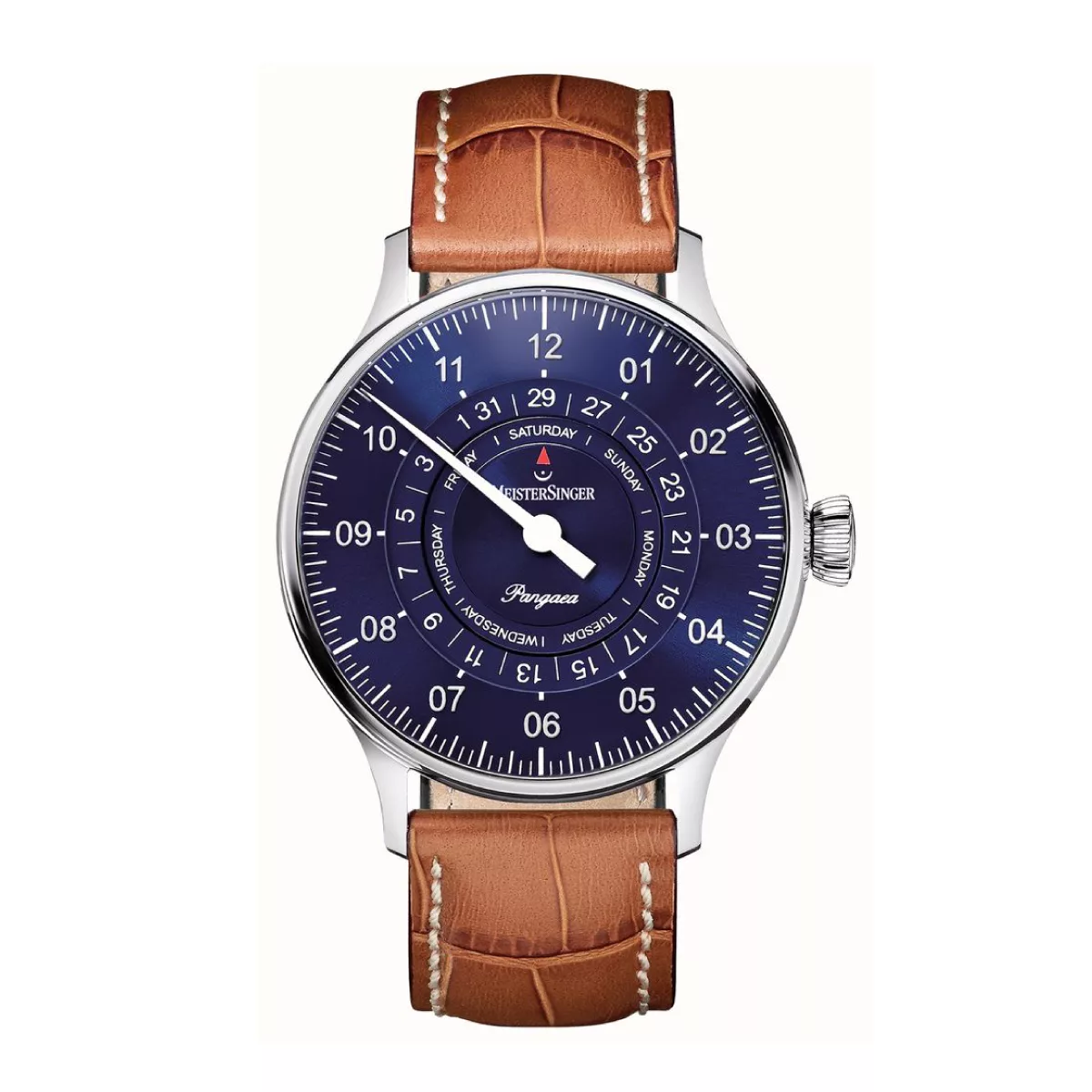MeisterSinger Pangaea Day Date - Sunburst Blue (PDD908)