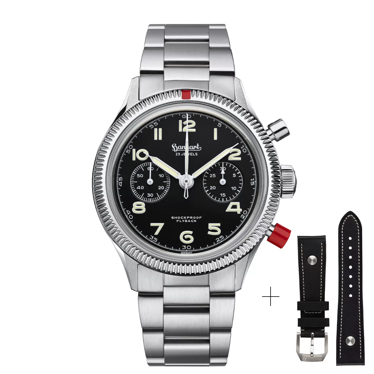 Solid Bracelet plus Leather Band