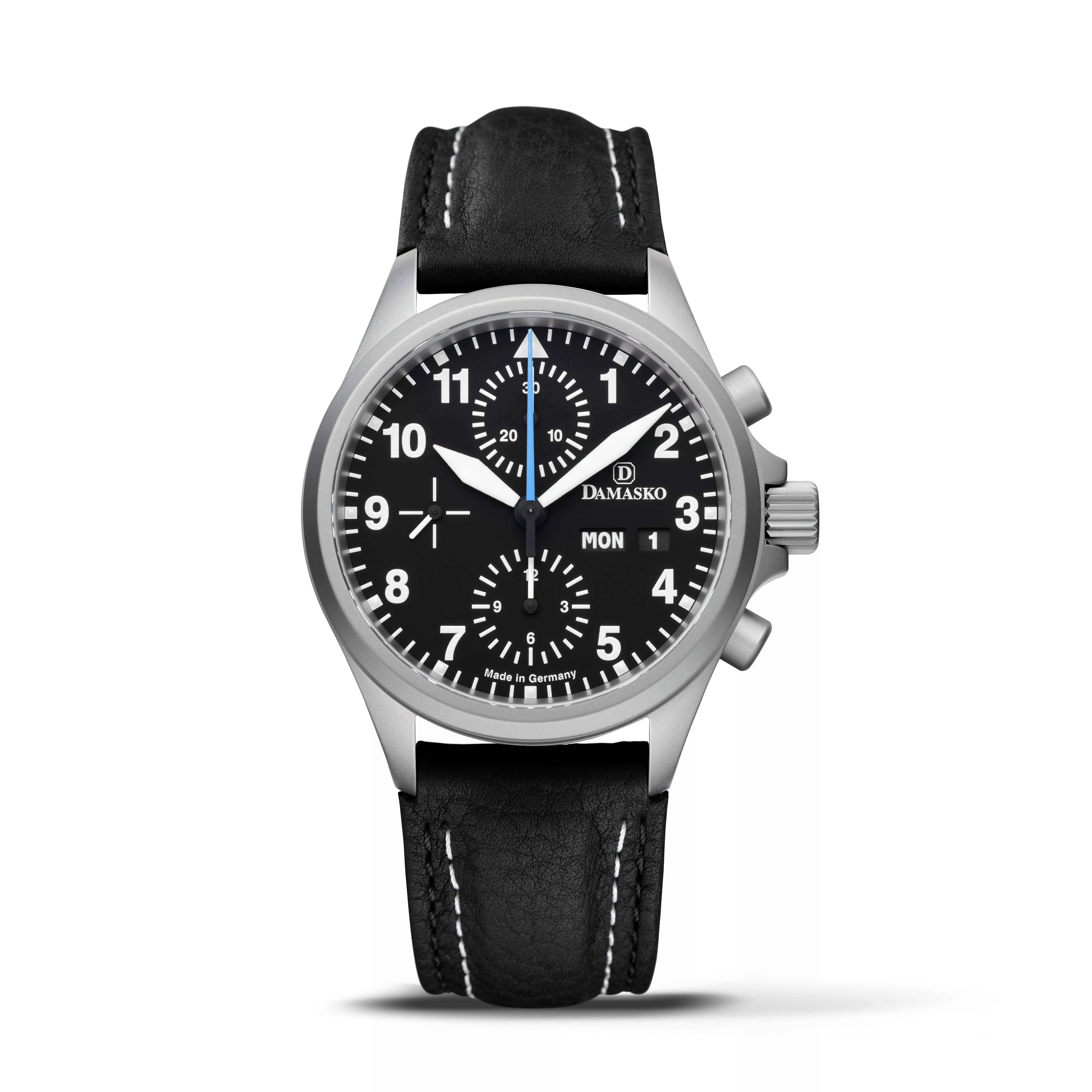 Leather (Black+White Double Stitching)