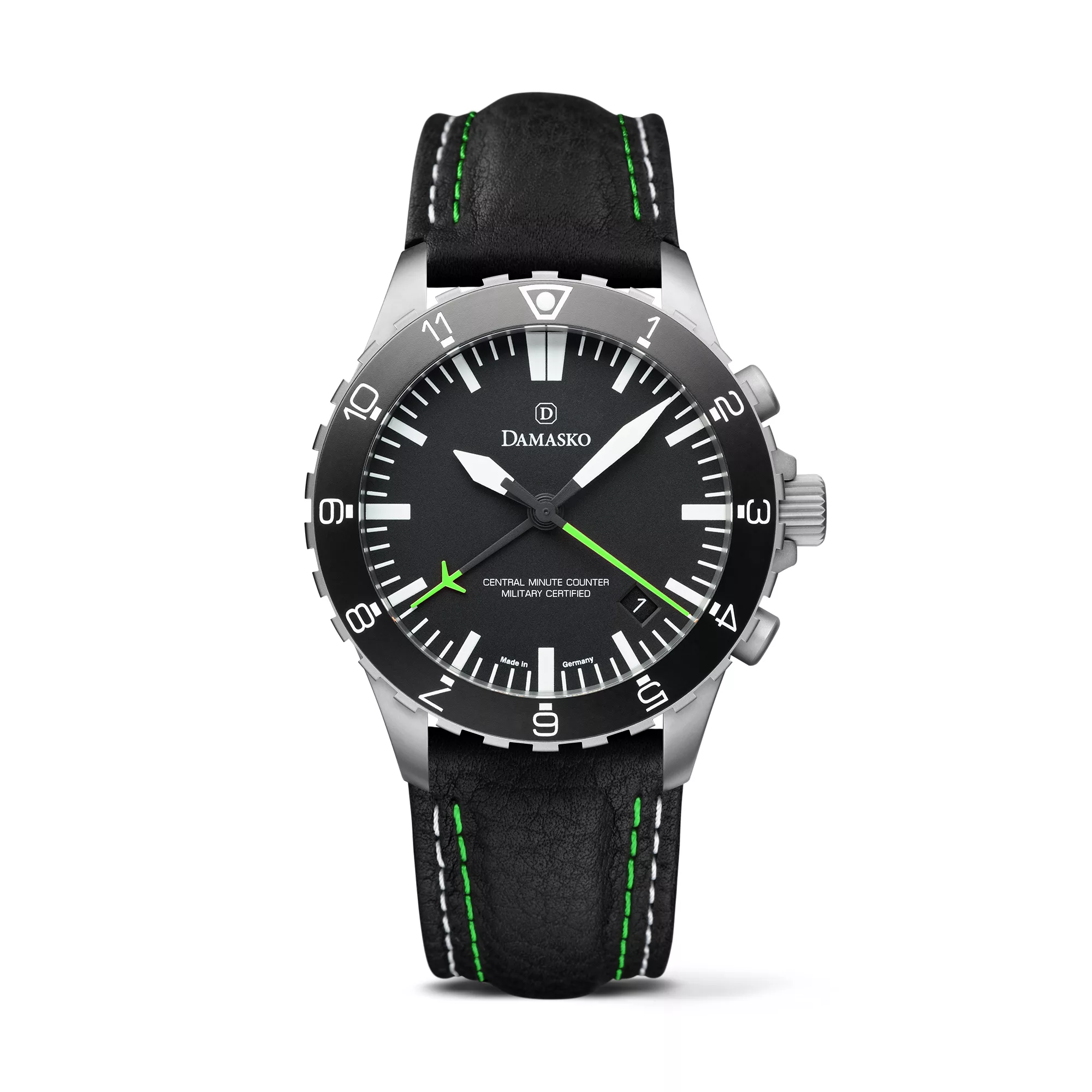 Leather (White+Green Double Stitching)