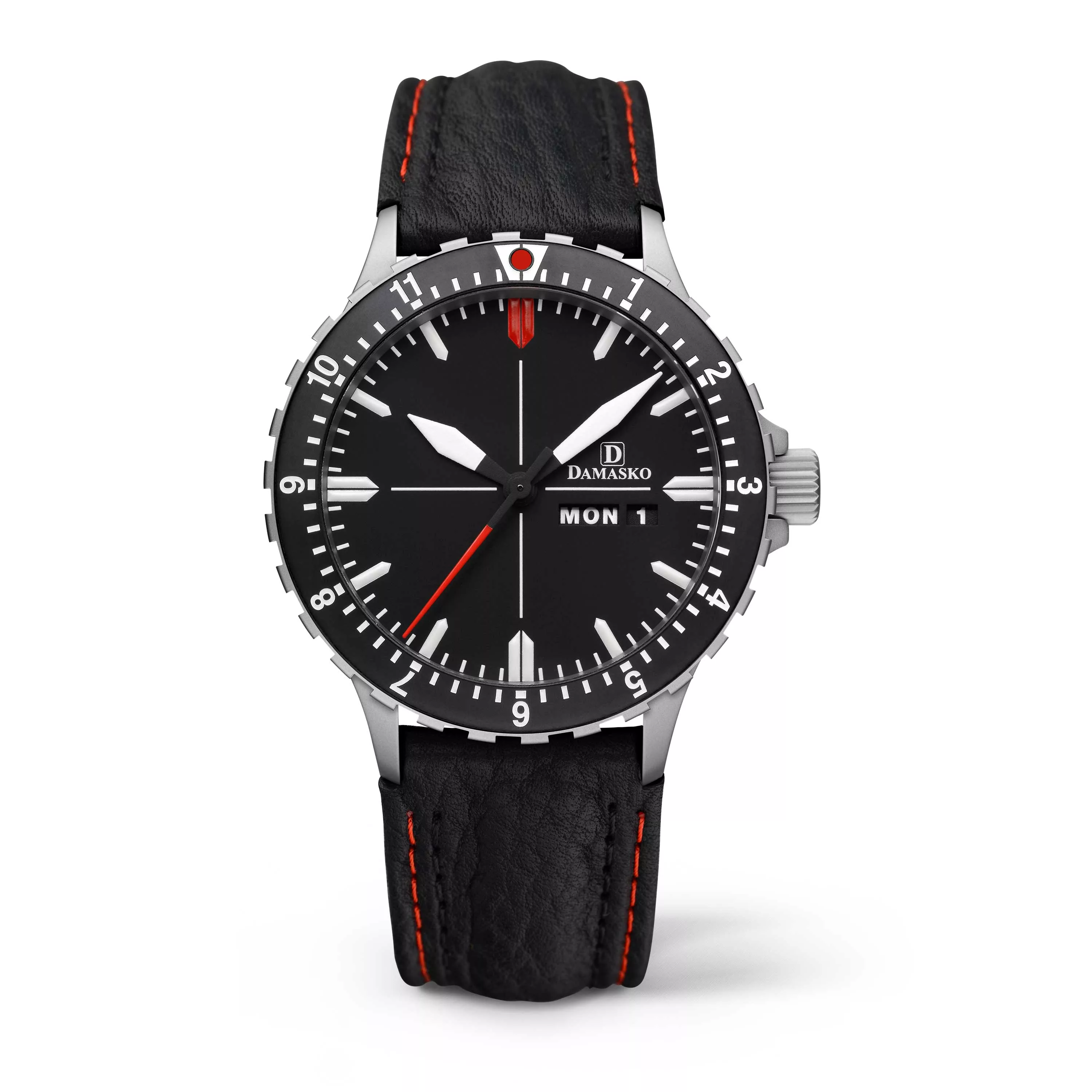 Leather (Red+Black Double Stitching)