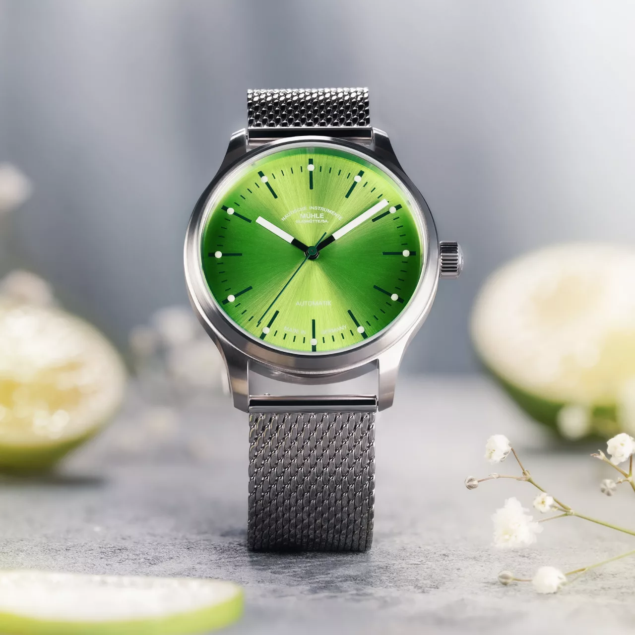 NEW: A Zestful Fusion of Colour, Precision, and Versatility with the Mühle-Glashütte Panova Lime - Define Watches NEW: A Zestful Fusion of Colour, Precision, and Versatility with the Mühle-Glashütte Panova Lime - Define Watches