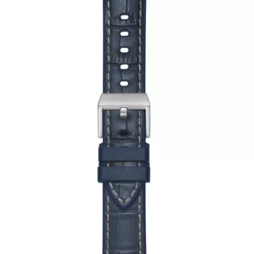 Damasko Leather Rubber Sport Max Band on Pin Buckle - Blue
