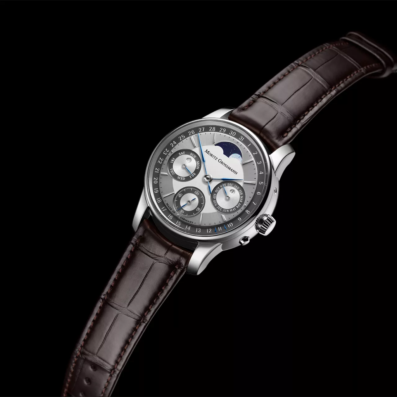Moritz Grossmann Perpetual Calendar Platinum Argente