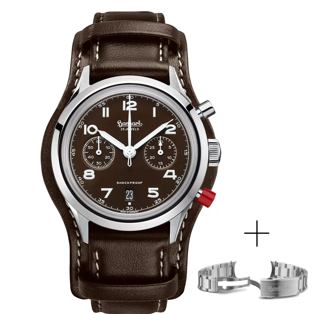Solid Bracelet plus Leather Band