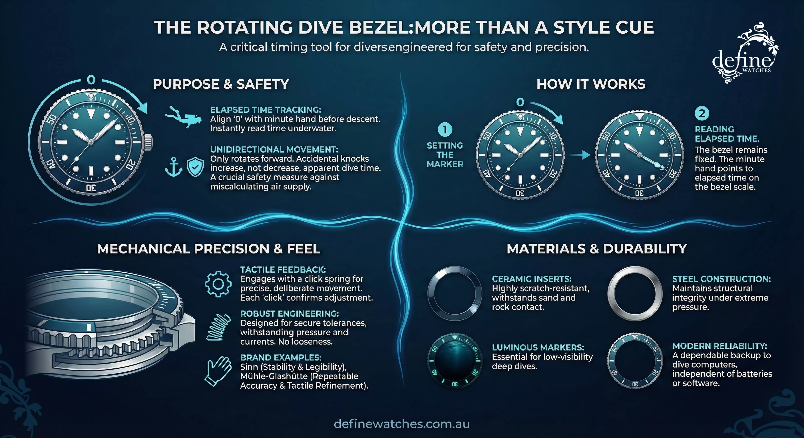 Why a Rotating Bezel Matters When Timing a Dive - Define Watches Why a Rotating Bezel Matters When Timing a Dive - Define Watches