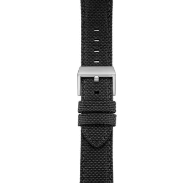 Damasko Textile Strap on steel Pin Buckle - Black