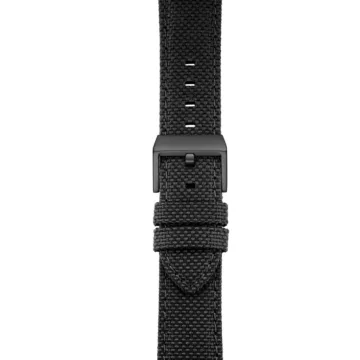Damasko Textile Strap on black Pin Buckle - Black
