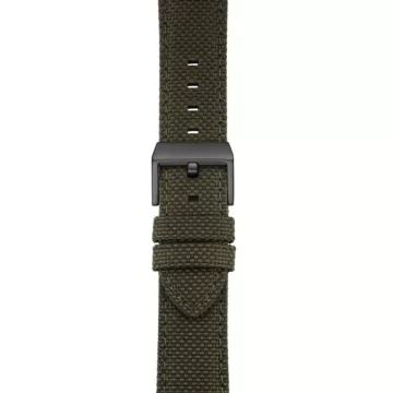Damasko Textile Strap on black Pin Buckle - Green