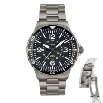 Sinn 857 UTC - Solid Bracelet H-Link Tegimented (Adjustable Clasp)