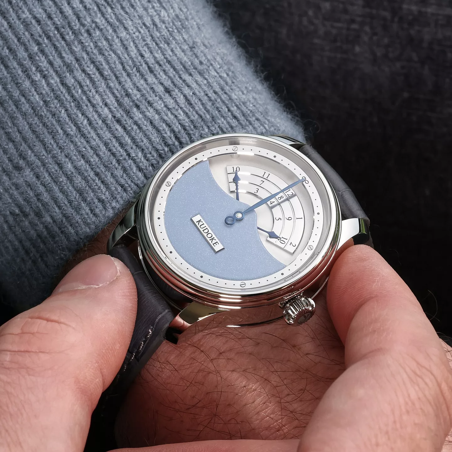 NEW: Kudoke 3 Ice Blue Review bringing a Graphic Evolution of the HANDwerk Concept - Define Watches