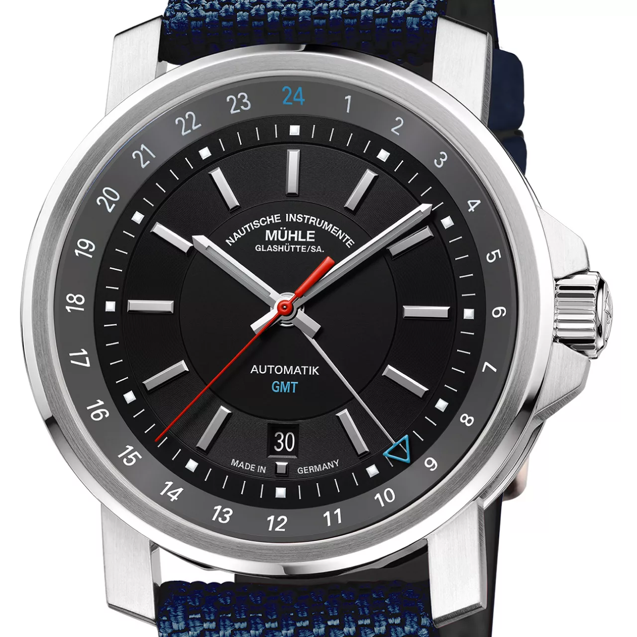 NEW: Rather than chasing complexity, the M&uuml;hle-Glash&uuml;tte 29er Big GMT refines it - Define Watches