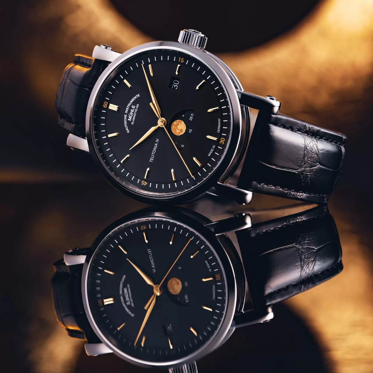 NEW: M&uuml;hle-Glash&uuml;tte Teutonia IV Moon Phase Black Review &ndash; Precision, Poetry and Three Decades of Craft - Define Watches