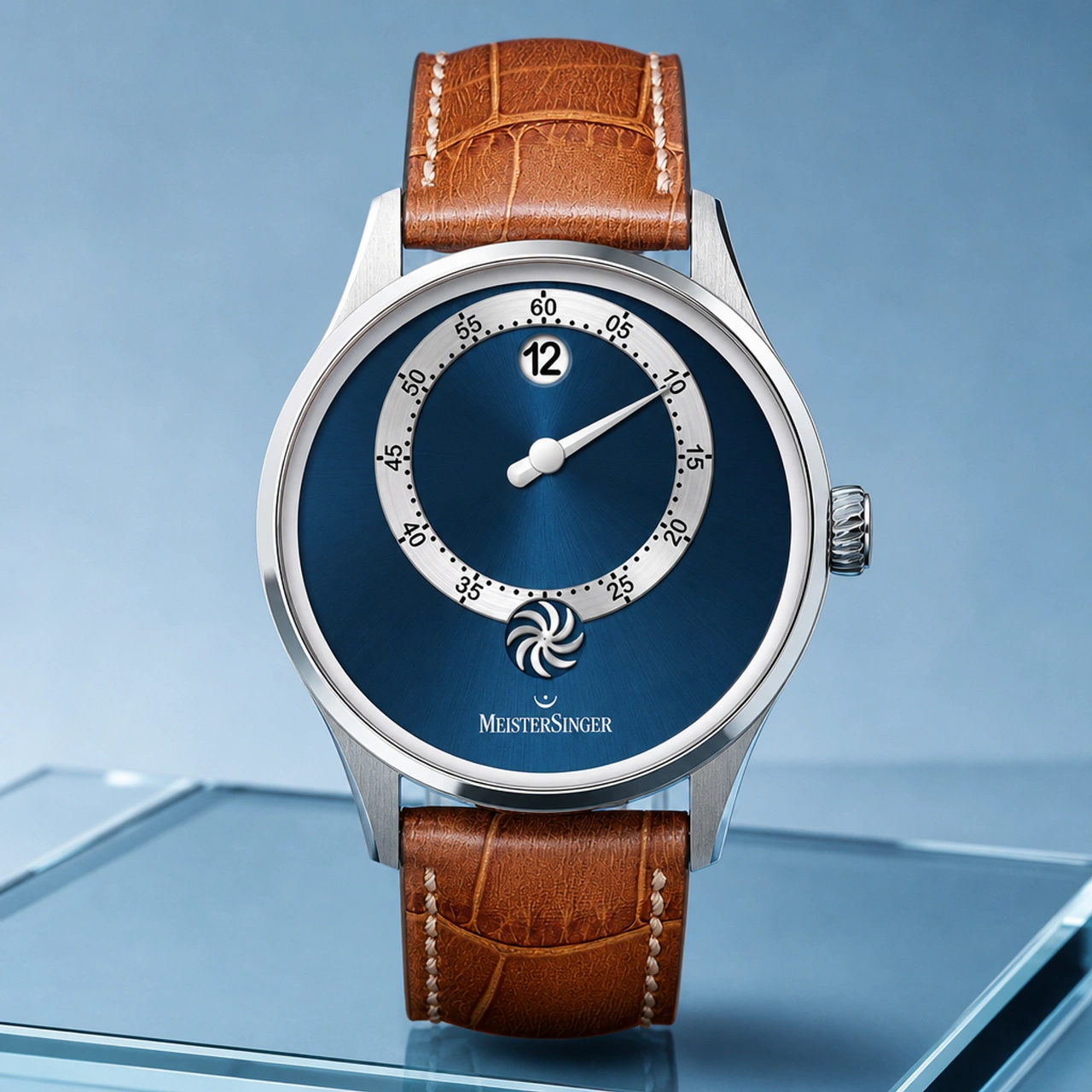 MeisterSinger Panthero Jumping Hour - Sunburst Blue (PTJH917)
