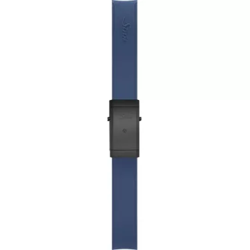 Sinn silicone strap, blue with black hard coated deployment clasp, 20mm