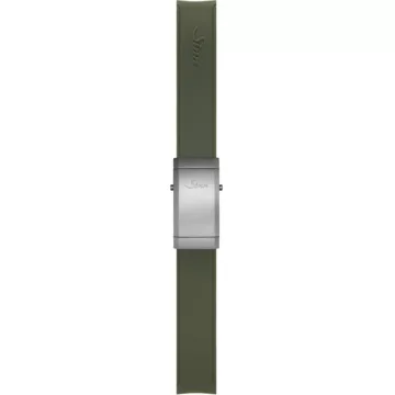 Sinn Silicone strap, green, steel deployment clasp, 22mm