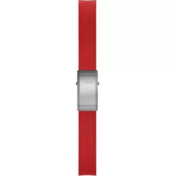 Sinn Silicone strap, red, steel deployment clasp, 20mm