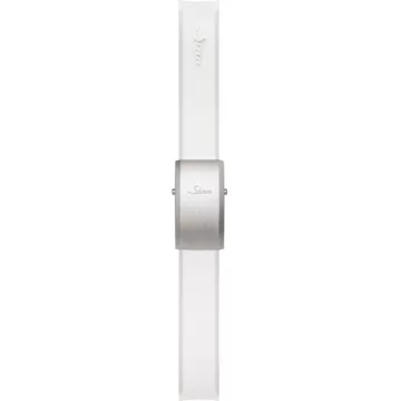 Sinn silicone strap, white, steel deployment adjustable clasp, 20mm