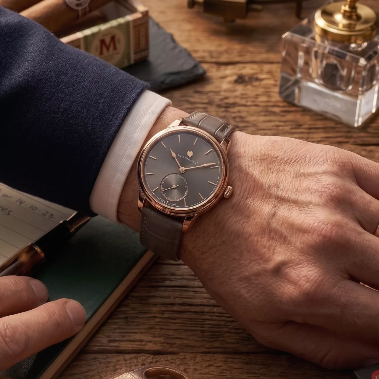 NEW: Tutima Patria Rose Gold Limited Edition Anthracite: A Darker, Contemporary Expression of Glash&uuml;tte Watchmaking - Define Watches