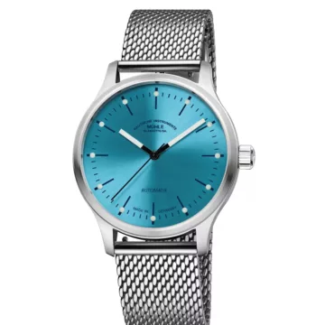 Mühle-Glashütte Panova Turquoise Blue M1-40-79-MB (Milanese Band)