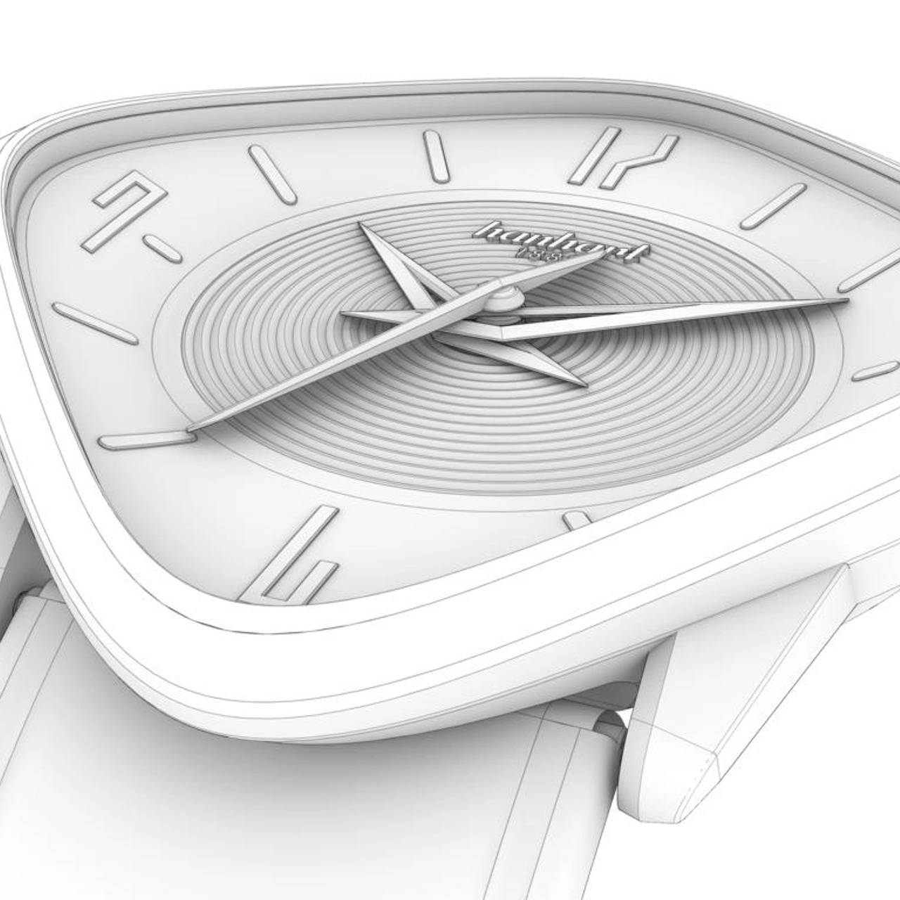 NEW: Hanhart's new Square by Square Mother-of-Pearl pairs a radical shaped case with an iridescent dial - Define Watches