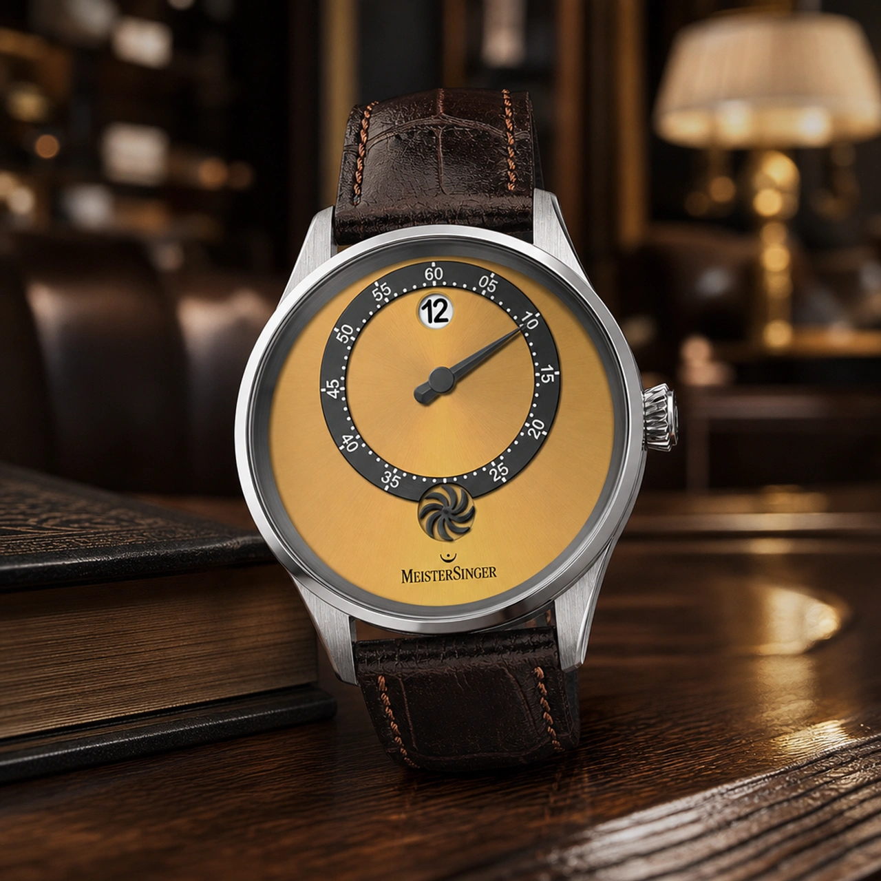 MeisterSinger Panthero Jumping Hour - Sunburst Golden Yellow (PTJH935)