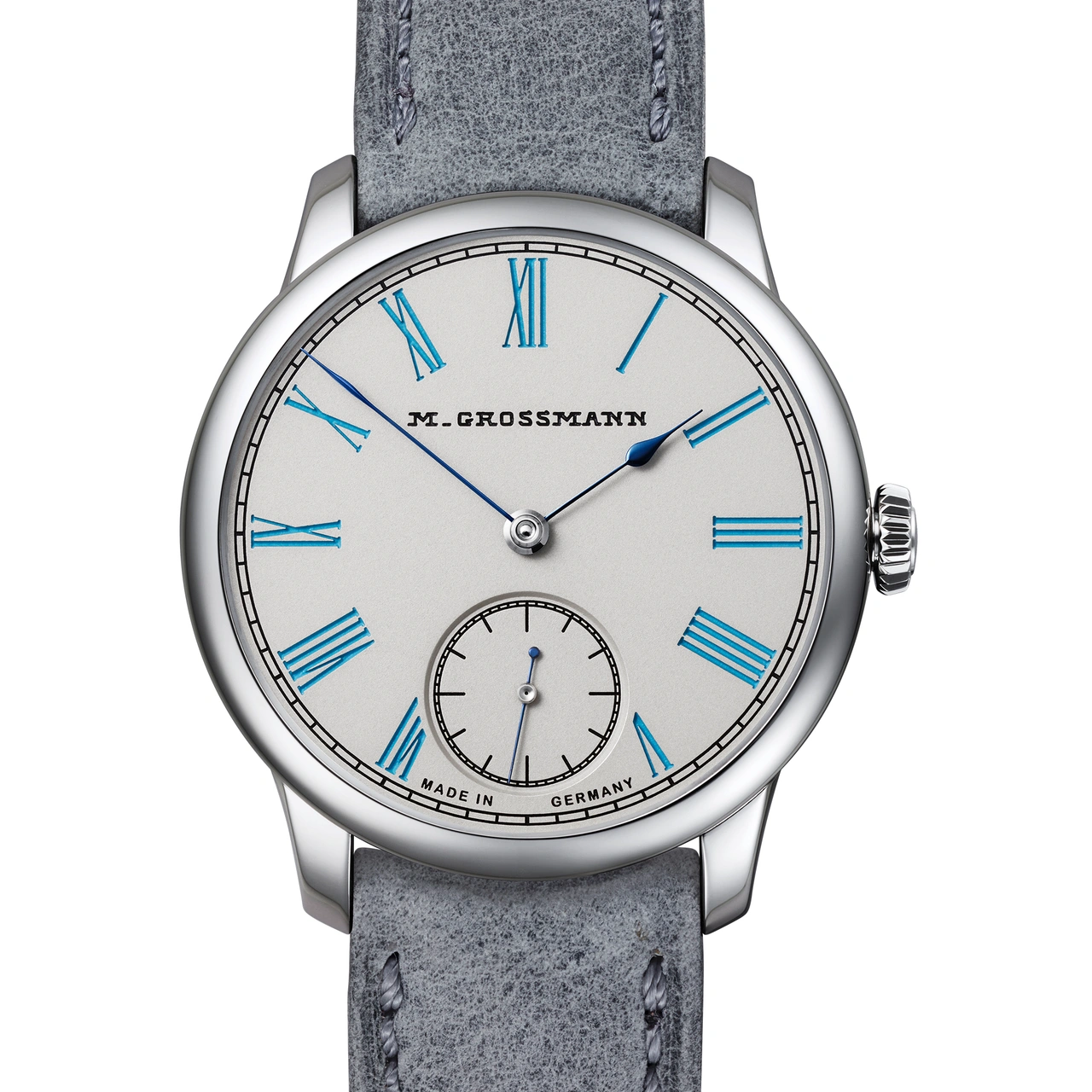 Moritz Grossmann TEFNUT 36 Silver-Plated by Friction Turquoise Blue