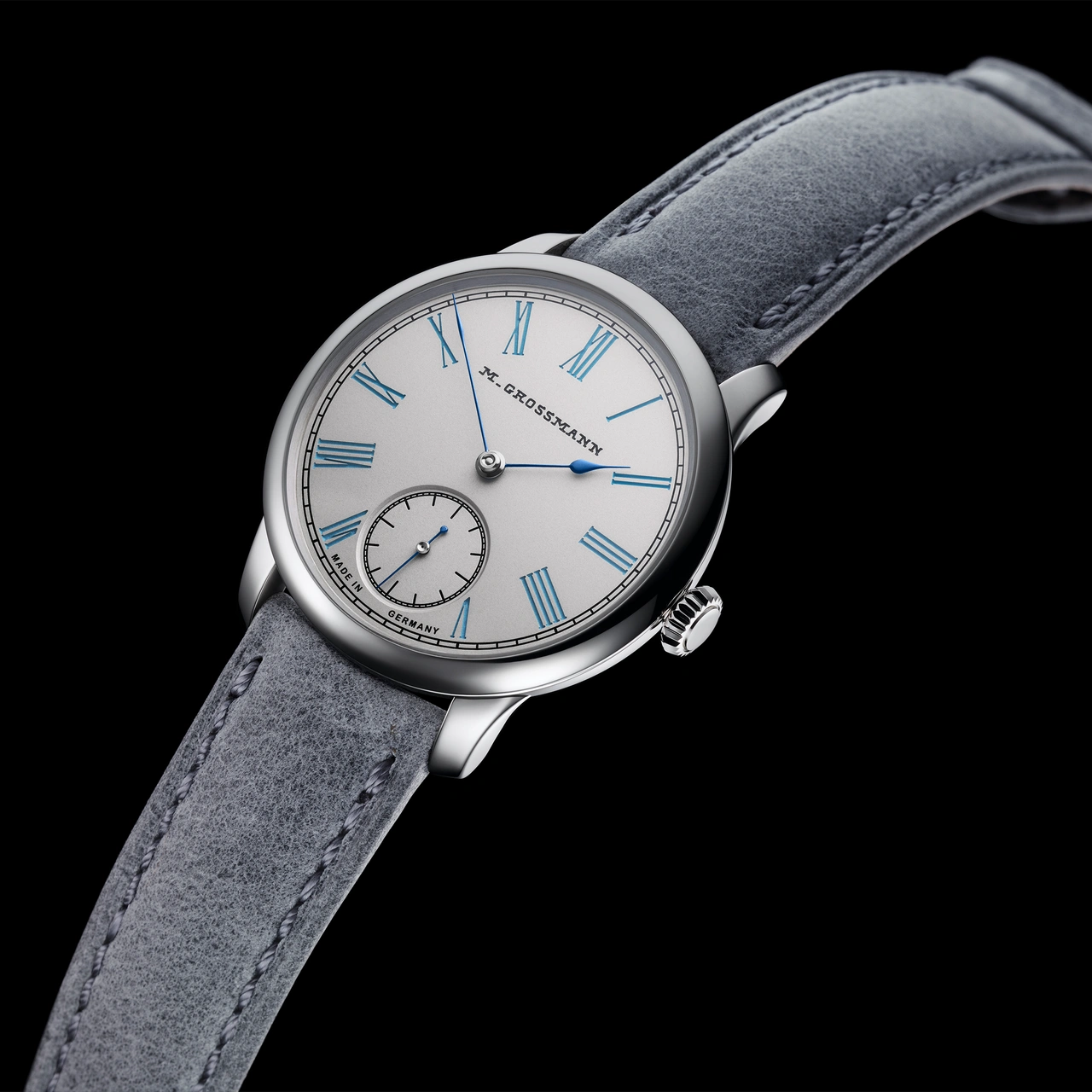 Moritz Grossmann TEFNUT 36 Silver-Plated by Friction Turquoise Blue