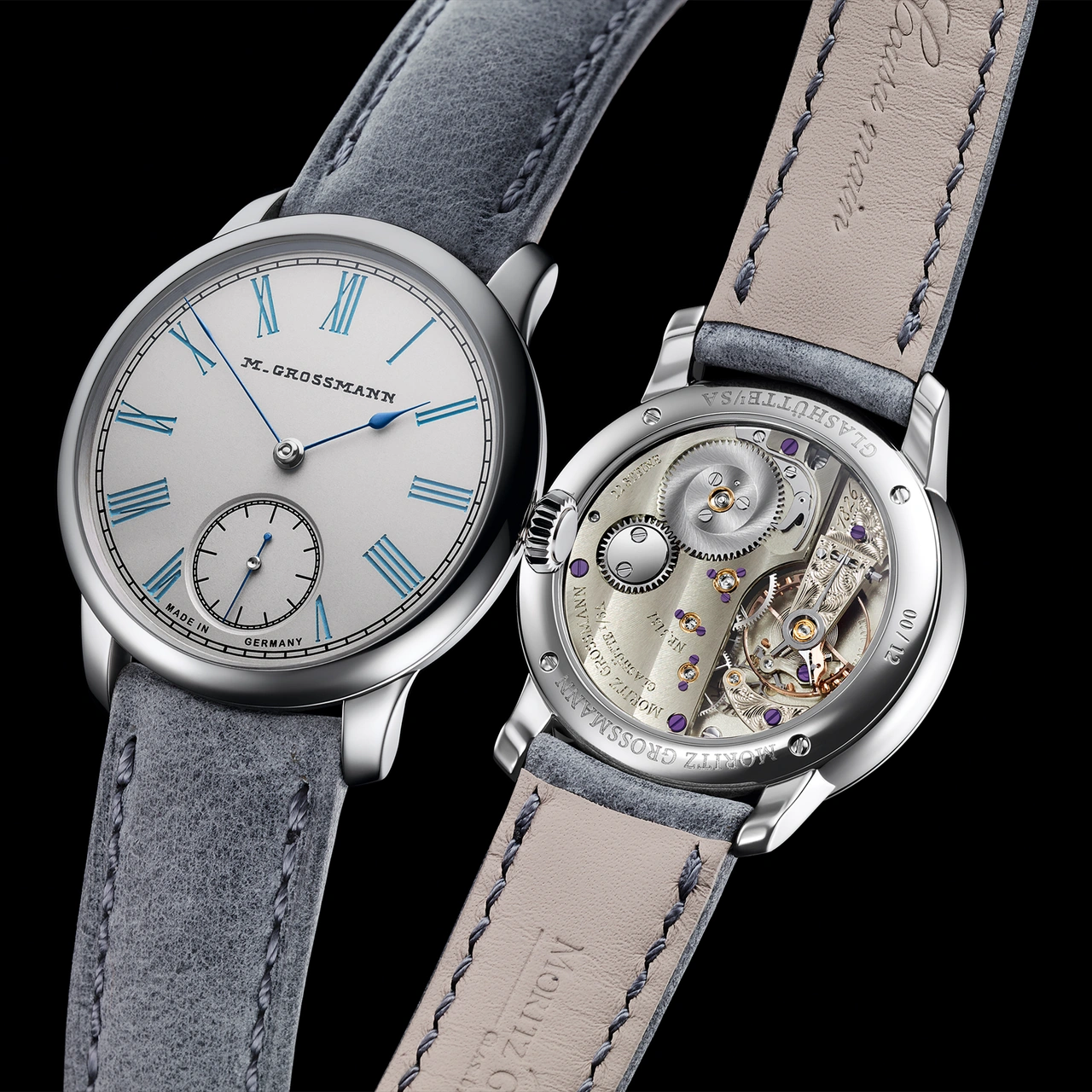 Moritz Grossmann TEFNUT 36 Silver-Plated by Friction Turquoise Blue
