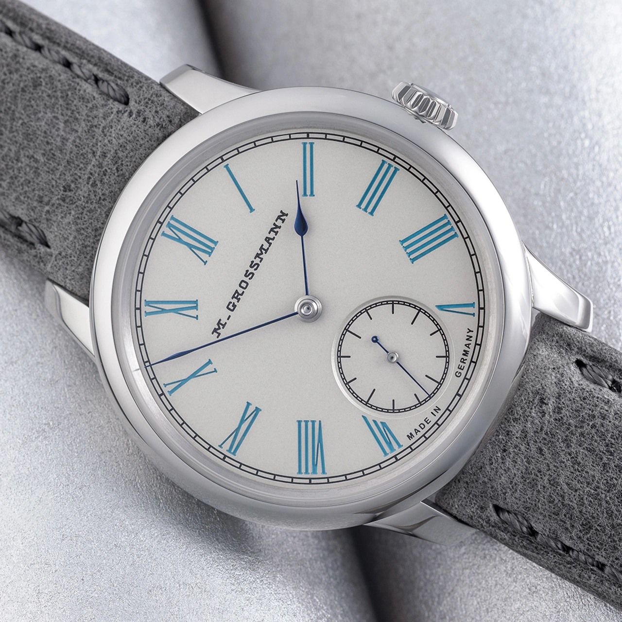 Moritz Grossmann TEFNUT 36 Silver-Plated by Friction Turquoise Blue